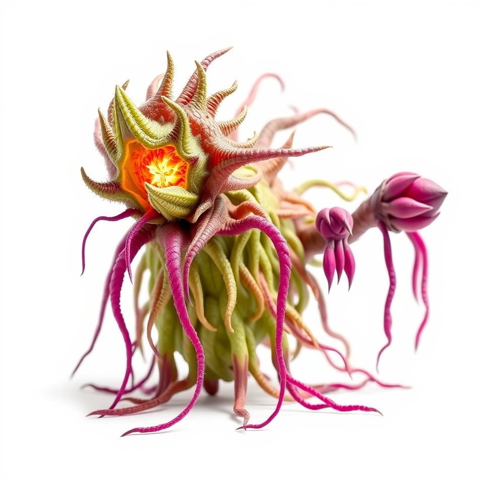 Fantastical Alien Creature with Tentacles 3D Model - Download GLB, FBX ...