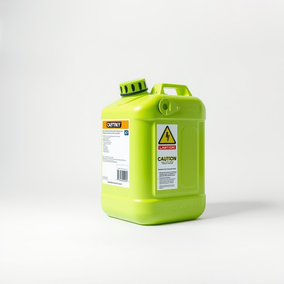 Neon Green Hazardous Chemical Container 3D Model - Download GLB, FBX ...