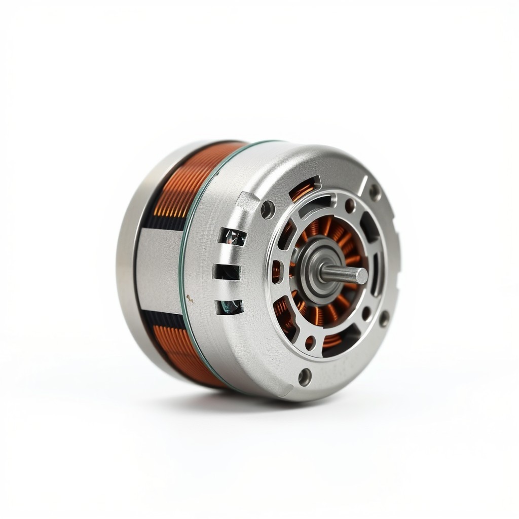Brushless Electric Motor with Orange Coils 3D Model - Download GLB, FBX ...