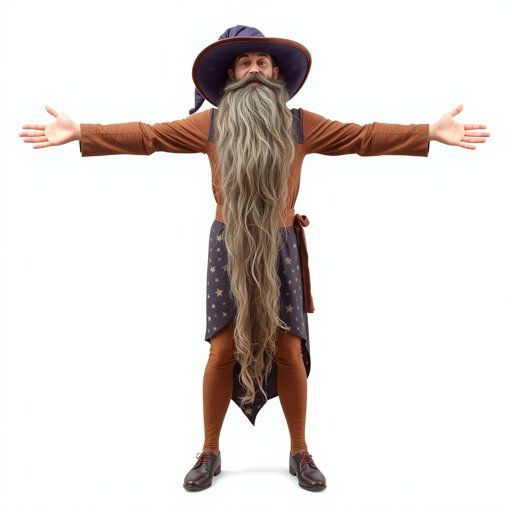 Cheerful Wizard Character with Open Arms 3D Model - Download GLB, FBX ...
