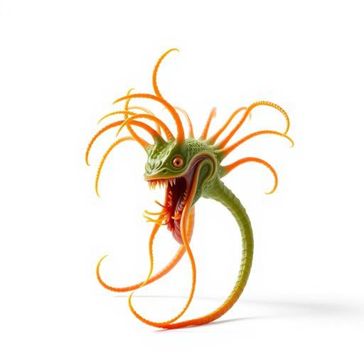 Fantastical Alien Creature with Tentacles 3D Model - Download GLB, FBX ...