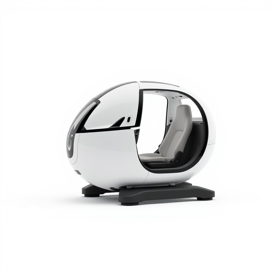 Futuristic Autonomous Pod Vehicle 3D Model - Download GLB, FBX, OBJ ...