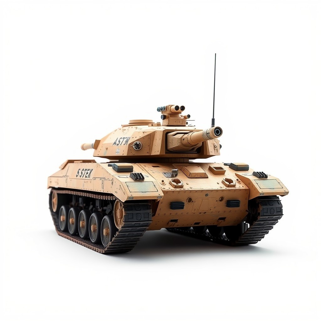 Tan Desert Combat Tank Model 3D Model - Download GLB, FBX, OBJ | Free3D