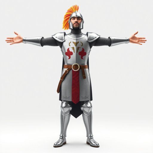 Heroic Medieval Knight Character 3D Model - Download GLB, FBX, OBJ | Free3D
