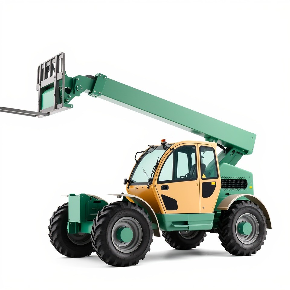 Telehandler Heavy Construction Equipment 3D Model - Download GLB, FBX ...