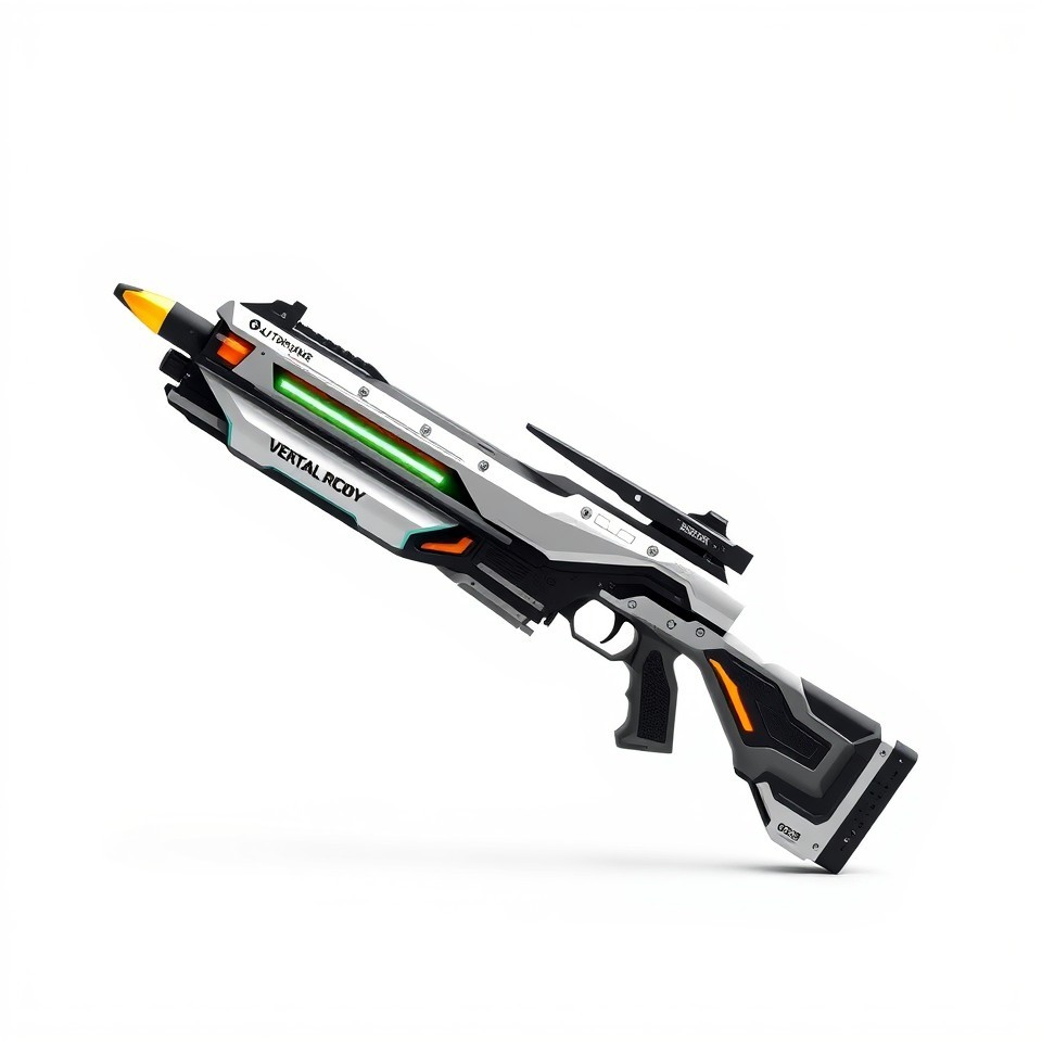 Futuristic Tactical Airsoft Rifle 3D Model - Download GLB, FBX, OBJ ...