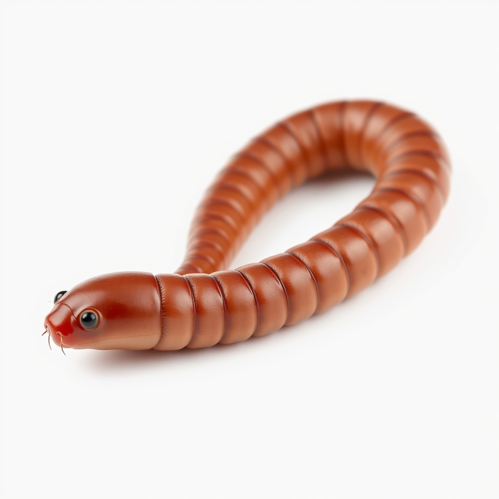 Realistic Segmented Red Worm Model 3D Model - Download GLB, FBX, OBJ ...