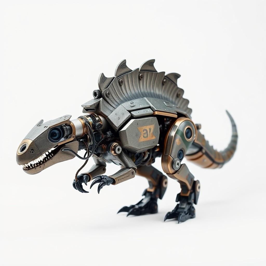 Steampunk Mechanical Dinosaur Robot 3D Model - Download GLB, FBX, OBJ ...