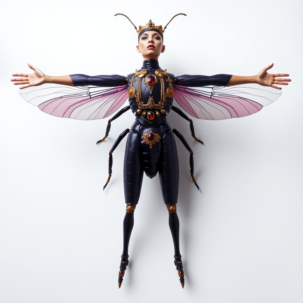 Golden Winged Insect Queen 3D Model - Download GLB, FBX, OBJ | Free3D