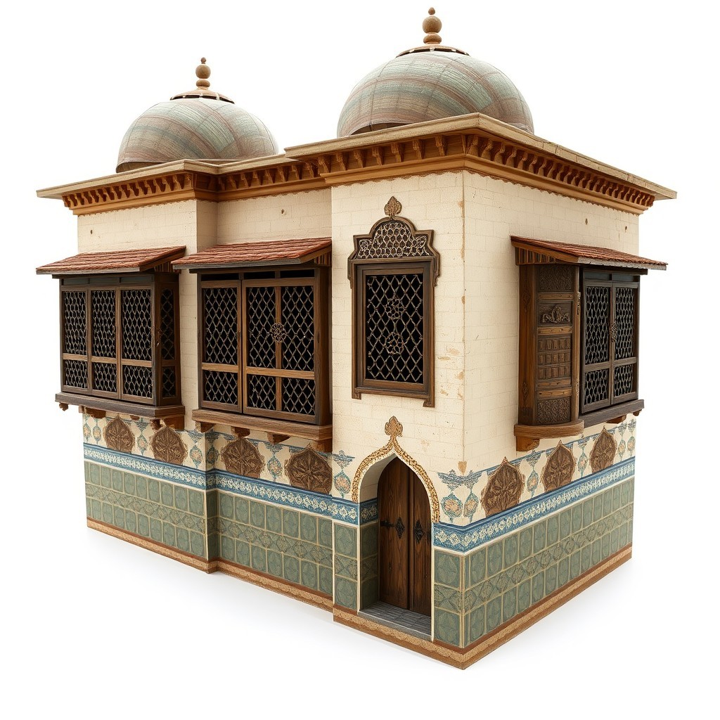 Traditional Islamic Dome Pavilion Architecture 3D Model - Download GLB ...