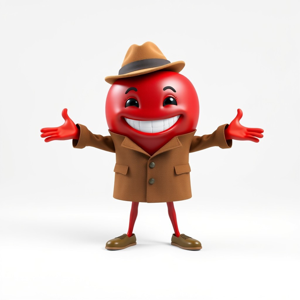 Happy Red Mascot Character Dancing 3D Model - Download GLB, FBX, OBJ ...