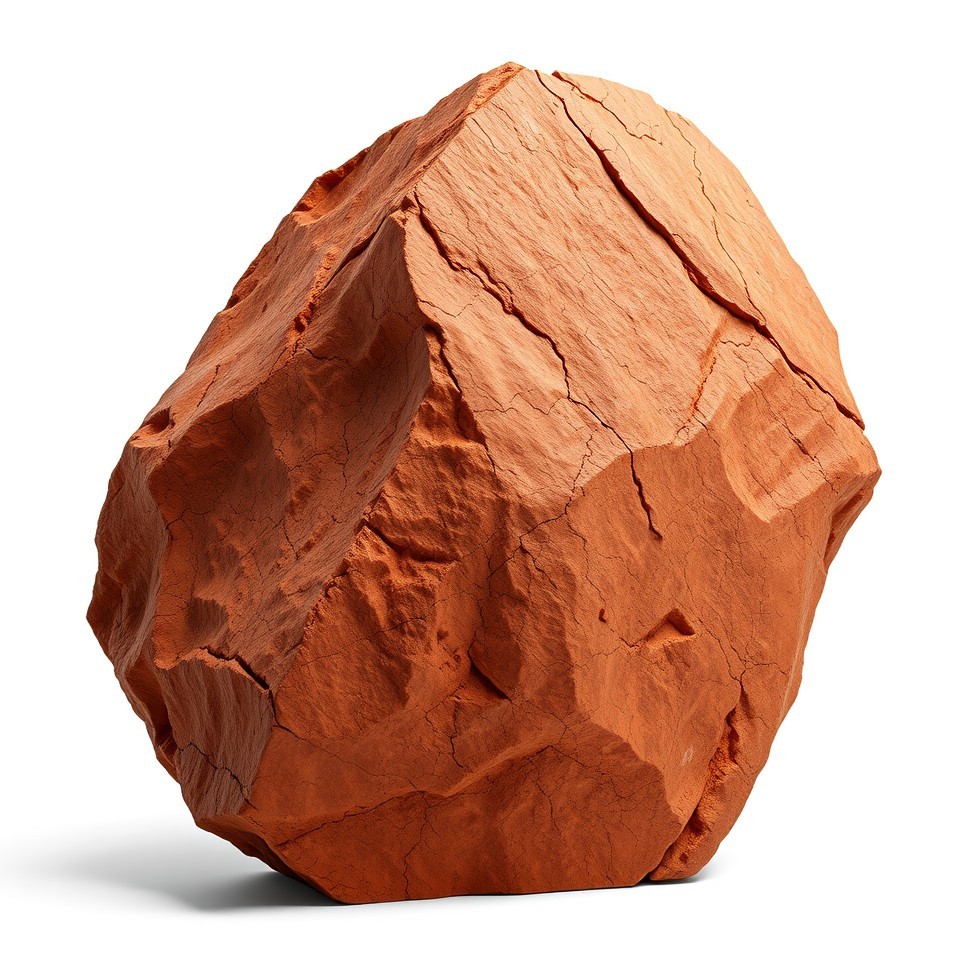 Red Boulder with Detailed Texture 3D Model - Download GLB, FBX, OBJ ...