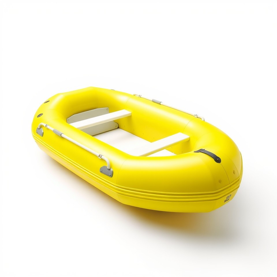 Bright Yellow Inflatable Rescue Boat 3D Model - Download GLB, FBX, OBJ ...