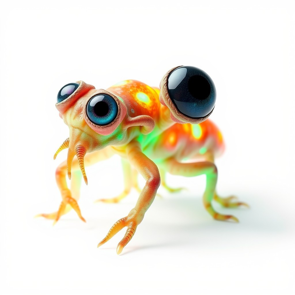 Colorful Big-Eyed Alien Creatures 3D Model - Download GLB, FBX, OBJ ...