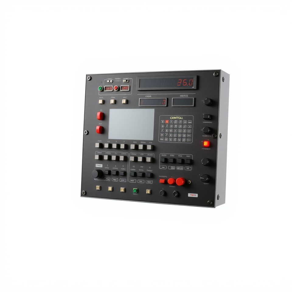Industrial CNC Machine Control Panel 3D Model - Download GLB, FBX, OBJ ...
