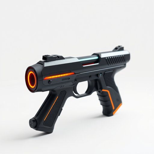 Futuristic Neon Sci-Fi Rifle Weapon 3D Model - Download GLB, FBX, OBJ ...