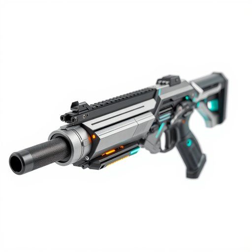 Futuristic Neon Sci-Fi Rifle Weapon 3D Model - Download GLB, FBX, OBJ ...